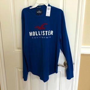 Hollister Blue Long sleeve tshirt